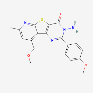 molecular formula C19H18N4O3S B4332511 3-amino-9-(methoxymethyl)-2-(4-methoxyphenyl)-7-methylpyrido[3',2':4,5]thieno[3,2-d]pyrimidin-4(3H)-one 
