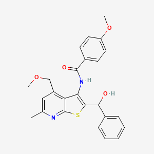 molecular formula C25H24N2O4S B4332520 N-[2-[hydroxy(phenyl)methyl]-4-(methoxymethyl)-6-methylthieno[2,3-b]pyridin-3-yl]-4-methoxybenzamide 