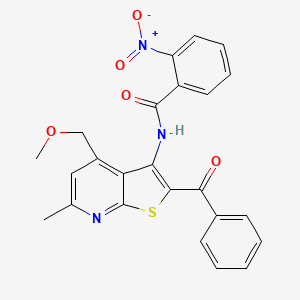 molecular formula C24H19N3O5S B4332521 N-[2-benzoyl-4-(methoxymethyl)-6-methylthieno[2,3-b]pyridin-3-yl]-2-nitrobenzamide 