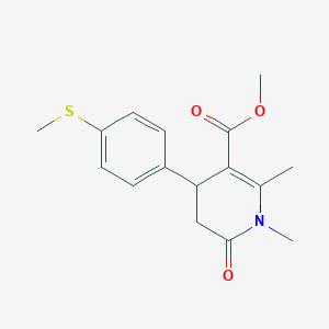 molecular formula C16H19NO3S B4332537 methyl 1,2-dimethyl-4-[4-(methylthio)phenyl]-6-oxo-1,4,5,6-tetrahydropyridine-3-carboxylate 