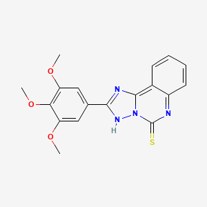 molecular formula C18H16N4O3S B4332540 2-(3,4,5-trimethoxyphenyl)[1,2,4]triazolo[1,5-c]quinazoline-5-thiol 