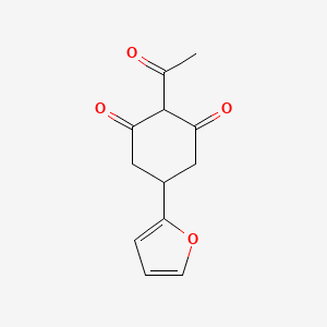 molecular formula C12H12O4 B4332577 2-acetyl-5-(2-furyl)cyclohexane-1,3-dione 
