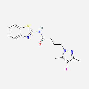 N-1,3-benzothiazol-2-yl-4-(4-iodo-3,5-dimethyl-1H-pyrazol-1-yl)butanamide