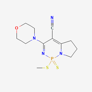 molecular formula C12H17N4OPS2 B4332601 1-(methylthio)-3-morpholin-4-yl-1,5,6,7-tetrahydropyrrolo[1,2-c][1,3,2]diazaphosphinine-4-carbonitrile 1-sulfide 