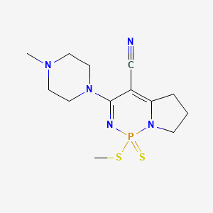 3-(4-methylpiperazin-1-yl)-1-(methylthio)-1,5,6,7-tetrahydropyrrolo[1,2-c][1,3,2]diazaphosphinine-4-carbonitrile 1-sulfide