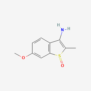 molecular formula C10H11NO2S B4332627 (6-methoxy-2-methyl-1-oxido-1-benzothien-3-yl)amine 