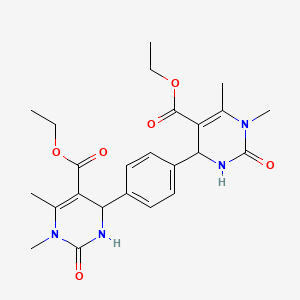 molecular formula C24H30N4O6 B4332644 diethyl 4,4'-(1,4-phenylene)bis(1,6-dimethyl-2-oxo-1,2,3,4-tetrahydropyrimidine-5-carboxylate) 