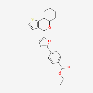 ethyl 4-[5-(5a,6,7,8,9,9a-hexahydro-4H-thieno[3,2-c]chromen-4-yl)-2-furyl]benzoate