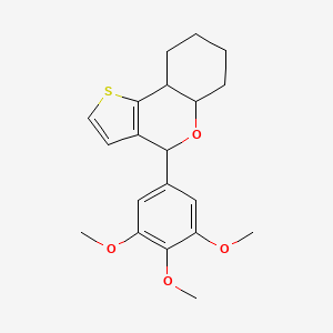 4-(3,4,5-trimethoxyphenyl)-5a,6,7,8,9,9a-hexahydro-4H-thieno[3,2-c]chromene