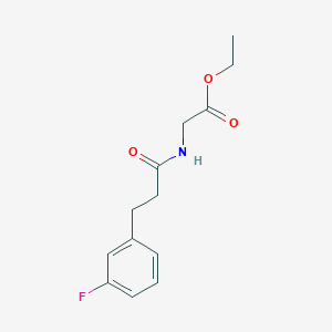 molecular formula C13H16FNO3 B4332674 ethyl N-[3-(3-fluorophenyl)propanoyl]glycinate 