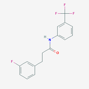 molecular formula C16H13F4NO B4332675 3-(3-fluorophenyl)-N-[3-(trifluoromethyl)phenyl]propanamide 