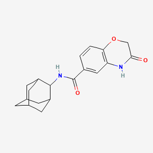 molecular formula C19H22N2O3 B4332691 N-2-adamantyl-3-oxo-3,4-dihydro-2H-1,4-benzoxazine-6-carboxamide 