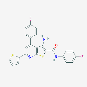 3-amino-N,4-bis(4-fluorophenyl)-6-(2-thienyl)thieno[2,3-b]pyridine-2-carboxamide