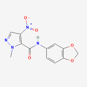 N-1,3-benzodioxol-5-yl-1-methyl-4-nitro-1H-pyrazole-5-carboxamide