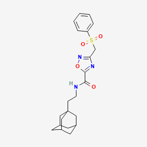 molecular formula C22H27N3O4S B4332725 N-[2-(1-adamantyl)ethyl]-3-[(phenylsulfonyl)methyl]-1,2,4-oxadiazole-5-carboxamide 