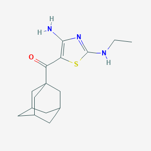 molecular formula C16H23N3OS B433273 Adamantan-1-yl-(4-amino-2-ethylamino-thiazol-5-yl)-methanone CAS No. 340809-14-5