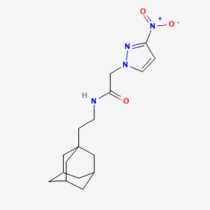 molecular formula C17H24N4O3 B4332736 N-[2-(1-adamantyl)ethyl]-2-(3-nitro-1H-pyrazol-1-yl)acetamide 