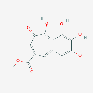 molecular formula C14H12O7 B4332751 methyl 3,4,6-trihydroxy-2-methoxy-5-oxo-5H-benzo[7]annulene-8-carboxylate 