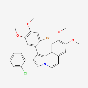 molecular formula C28H23BrClNO4 B4332771 1-(2-bromo-4,5-dimethoxyphenyl)-2-(2-chlorophenyl)-8,9-dimethoxypyrrolo[2,1-a]isoquinoline 