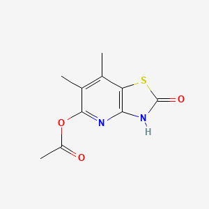 6,7-dimethyl-2-oxo-2,3-dihydro[1,3]thiazolo[4,5-b]pyridin-5-yl acetate