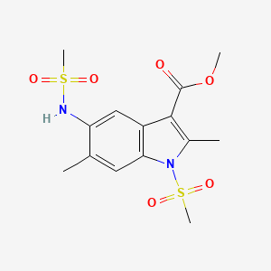 methyl 2,6-dimethyl-1-(methylsulfonyl)-5-[(methylsulfonyl)amino]-1H-indole-3-carboxylate