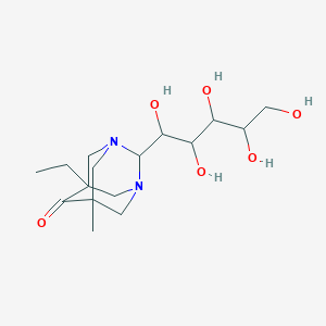 molecular formula C16H28N2O6 B4332823 1-C-(5-ethyl-7-methyl-6-oxo-1,3-diazatricyclo[3.3.1.1~3,7~]dec-2-yl)pentitol 