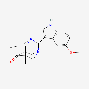 molecular formula C20H25N3O2 B4332830 5-ethyl-2-(5-methoxy-1H-indol-3-yl)-7-methyl-1,3-diazatricyclo[3.3.1.1~3,7~]decan-6-one 