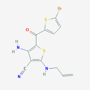 molecular formula C13H10BrN3OS2 B433284 2-(Allylamino)-4-amino-5-[(5-bromo-2-thienyl)carbonyl]-3-thiophenecarbonitrile CAS No. 340809-16-7