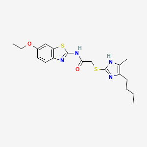 2-[(5-butyl-4-methyl-1H-imidazol-2-yl)thio]-N-(6-ethoxy-1,3-benzothiazol-2-yl)acetamide