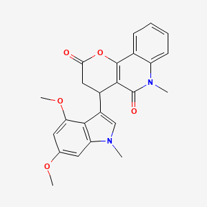 4-(4,6-dimethoxy-1-methyl-1H-indol-3-yl)-6-methyl-4,6-dihydro-2H-pyrano[3,2-c]quinoline-2,5(3H)-dione