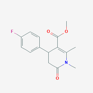 molecular formula C15H16FNO3 B4332903 methyl 4-(4-fluorophenyl)-1,2-dimethyl-6-oxo-1,4,5,6-tetrahydropyridine-3-carboxylate 