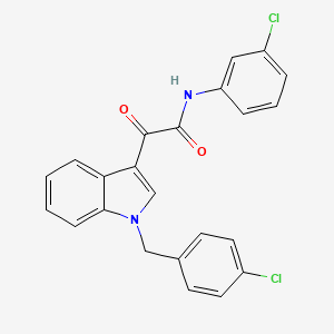 molecular formula C23H16Cl2N2O2 B4332913 N-(3-CHLOROPHENYL)-2-{1-[(4-CHLOROPHENYL)METHYL]-1H-INDOL-3-YL}-2-OXOACETAMIDE 