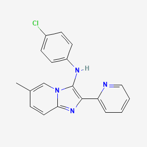 molecular formula C19H15ClN4 B4332953 N-(4-chlorophenyl)-6-methyl-2-pyridin-2-ylimidazo[1,2-a]pyridin-3-amine 