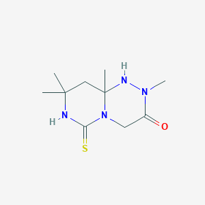 molecular formula C10H18N4OS B4332991 2,8,8,9a-tetramethyl-6-thioxohexahydro-2H-pyrimido[6,1-c][1,2,4]triazin-3(4H)-one 