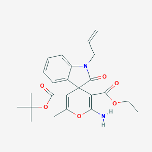 molecular formula C24H28N2O6 B433301 5-O'-tert-butyl 3-O'-ethyl 2'-amino-6'-methyl-2-oxo-1-prop-2-enylspiro[indole-3,4'-pyran]-3',5'-dicarboxylate CAS No. 445222-63-9
