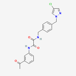 molecular formula C21H19ClN4O3 B4333067 N-(3-acetylphenyl)-N'-{4-[(4-chloro-1H-pyrazol-1-yl)methyl]benzyl}ethanediamide 