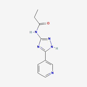 molecular formula C10H11N5O B4333095 N-[5-(3-PYRIDINYL)-4H-1,2,4-TRIAZOL-3-YL]PROPANAMIDE 