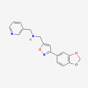 1-[3-(1,3-benzodioxol-5-yl)isoxazol-5-yl]-N-(pyridin-3-ylmethyl)methanamine