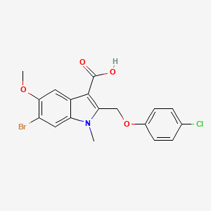 6-bromo-2-[(4-chlorophenoxy)methyl]-5-methoxy-1-methyl-1H-indole-3-carboxylic acid