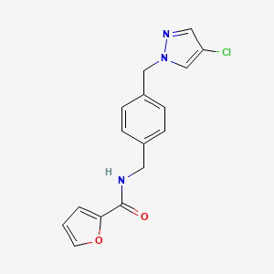 N-{4-[(4-chloro-1H-pyrazol-1-yl)methyl]benzyl}-2-furamide