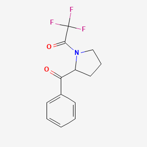 molecular formula C13H12F3NO2 B4333226 phenyl[1-(trifluoroacetyl)pyrrolidin-2-yl]methanone 