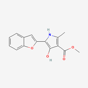 molecular formula C15H13NO4 B4333228 methyl 5-(1-benzofuran-2-yl)-4-hydroxy-2-methyl-1H-pyrrole-3-carboxylate 