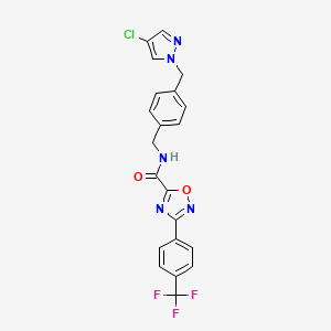 N-{4-[(4-chloro-1H-pyrazol-1-yl)methyl]benzyl}-3-[4-(trifluoromethyl)phenyl]-1,2,4-oxadiazole-5-carboxamide