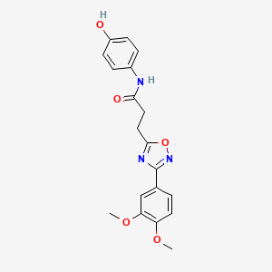 3-[3-(3,4-dimethoxyphenyl)-1,2,4-oxadiazol-5-yl]-N-(4-hydroxyphenyl)propanamide