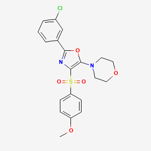 4-{2-(3-chlorophenyl)-4-[(4-methoxyphenyl)sulfonyl]-1,3-oxazol-5-yl}morpholine