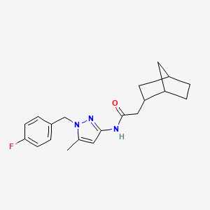 2-bicyclo[2.2.1]hept-2-yl-N-[1-(4-fluorobenzyl)-5-methyl-1H-pyrazol-3-yl]acetamide