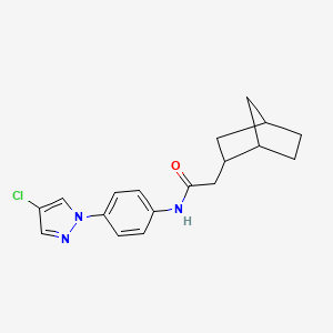 2-bicyclo[2.2.1]hept-2-yl-N-[4-(4-chloro-1H-pyrazol-1-yl)phenyl]acetamide