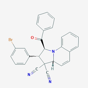 1-benzoyl-2-(3-bromophenyl)-1,2-dihydropyrrolo[1,2-a]quinoline-3,3(3aH)-dicarbonitrile