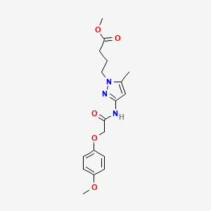 methyl 4-(3-{[(4-methoxyphenoxy)acetyl]amino}-5-methyl-1H-pyrazol-1-yl)butanoate