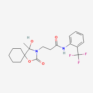 3-(4-hydroxy-4-methyl-2-oxo-1-oxa-3-azaspiro[4.5]dec-3-yl)-N-[2-(trifluoromethyl)phenyl]propanamide